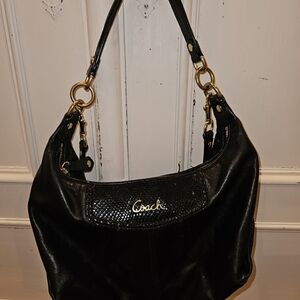 COACH Black and Gold Shoulder Bag